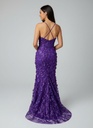 Iris Violet Appliqué Gown - 2