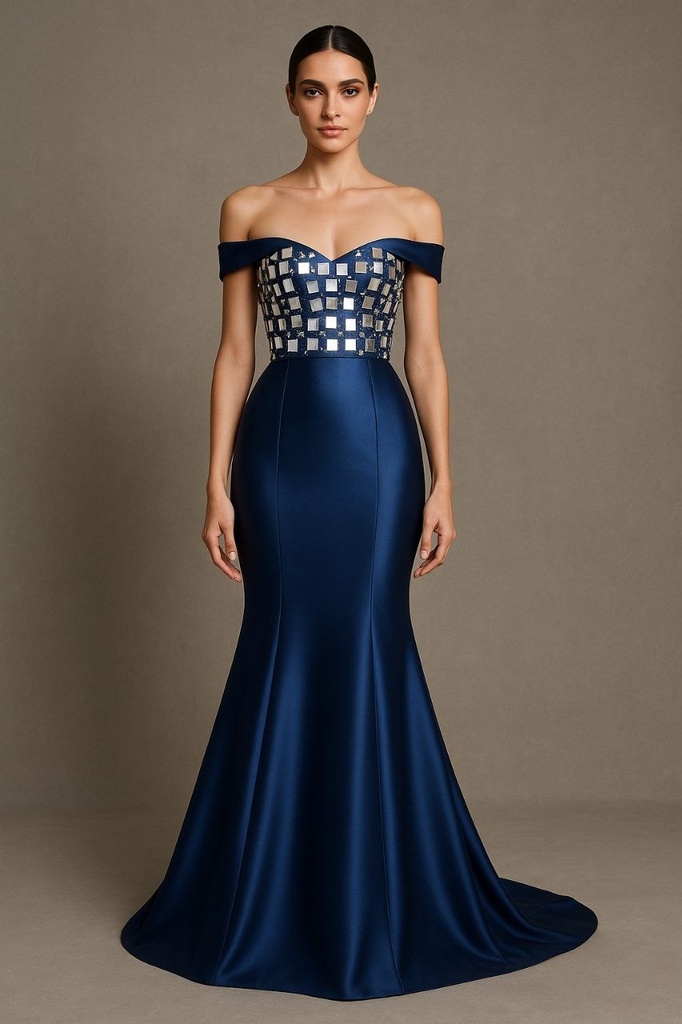 Éclat Navy Blue Mermaid Dress