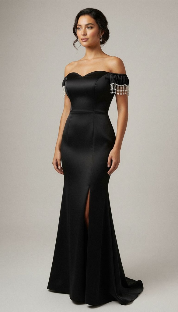 Odile Black Pearl Mermaid Dress
