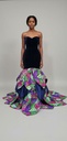 Midnight Garden Navy Velvet Dress