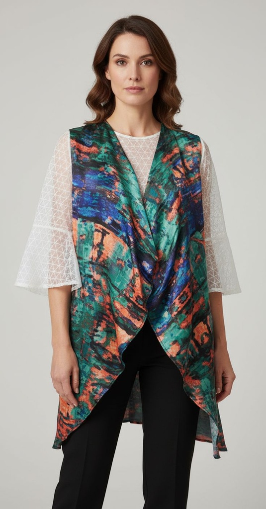 Marée Printed Waterfall Tunic